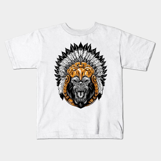 Angry King kong Kids T-Shirt by garudadua